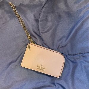 Kate Spade Pink Card Holder With Gold Wrist Chain